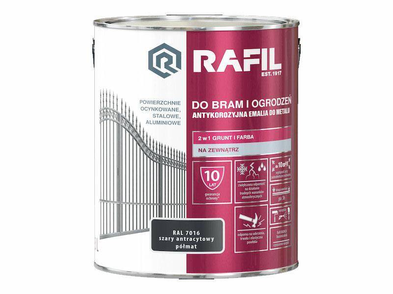 RAFIL DO BRAM I OGRODZEŃ RAL 7016 3,0L