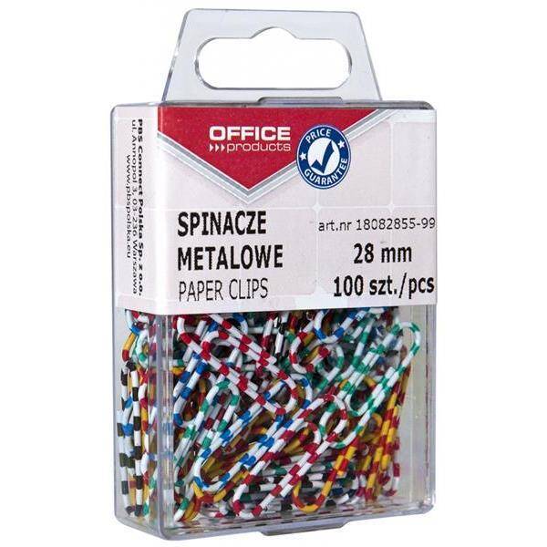 OFFICE PRODUCTS Spinacz zebra 28mm a`100