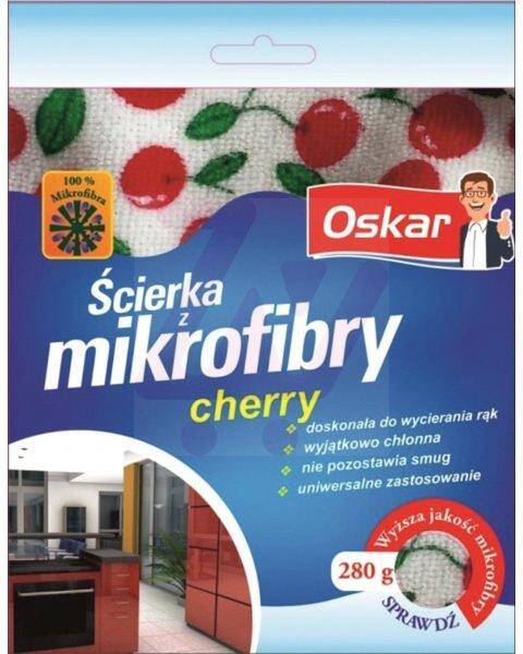 OSKAR Scierka mikrofibra Cherry