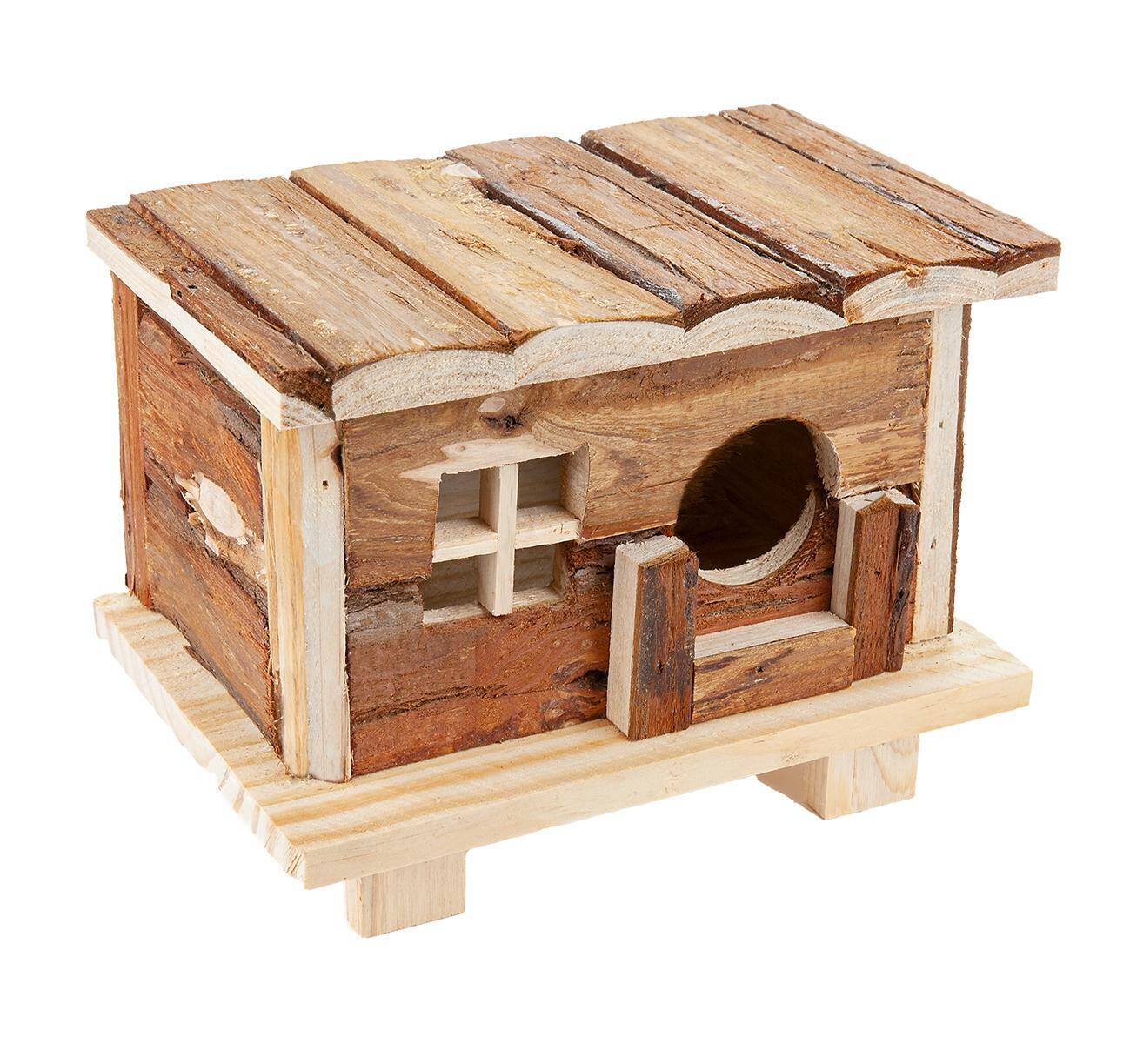 Domek dla chomika, drewniany 18cm