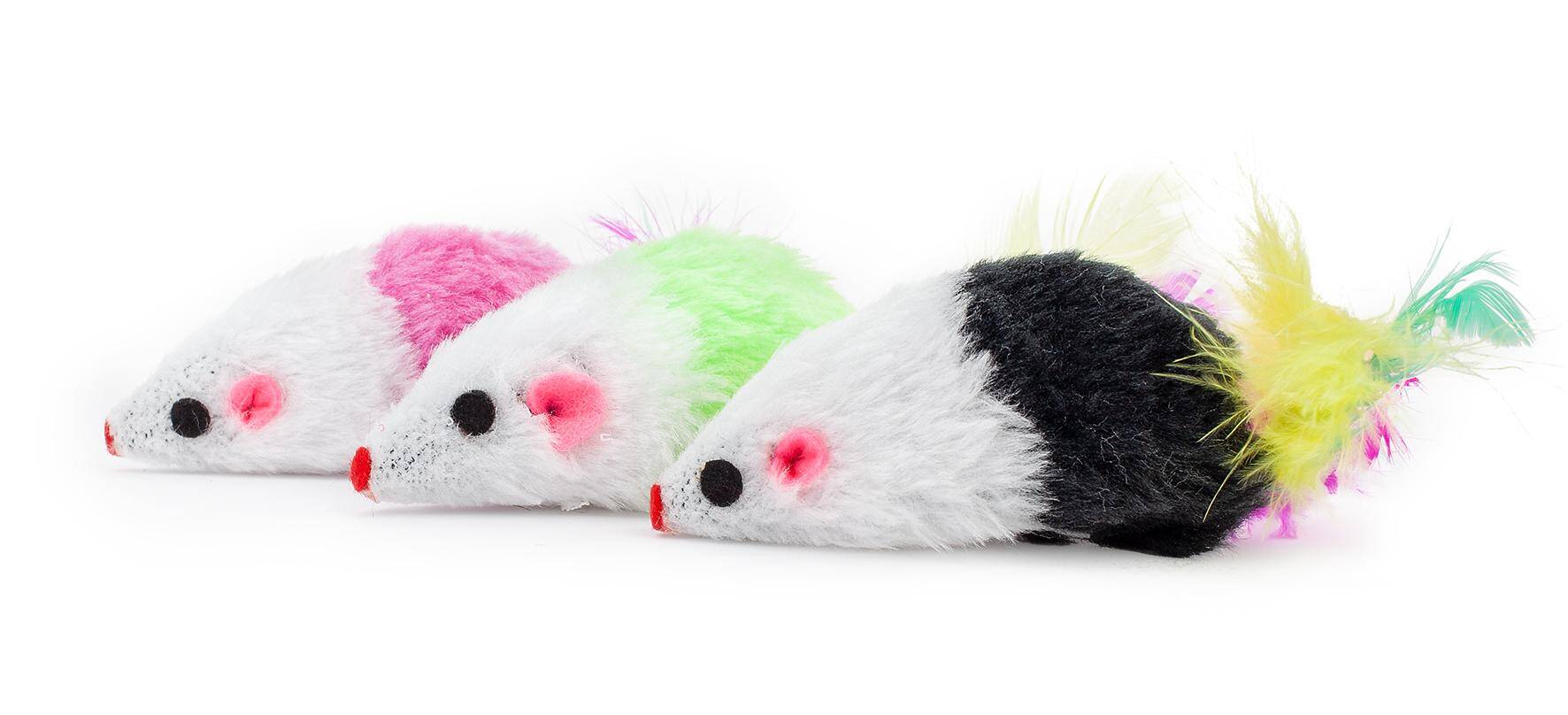 Cat Toy / Two Colourful Mice Set - Happet