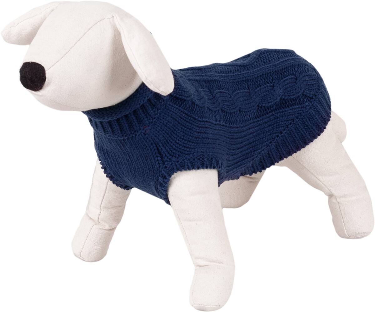 Dog Sweater / Knitted Pattern - Happet 500M - Blue M - 30cm