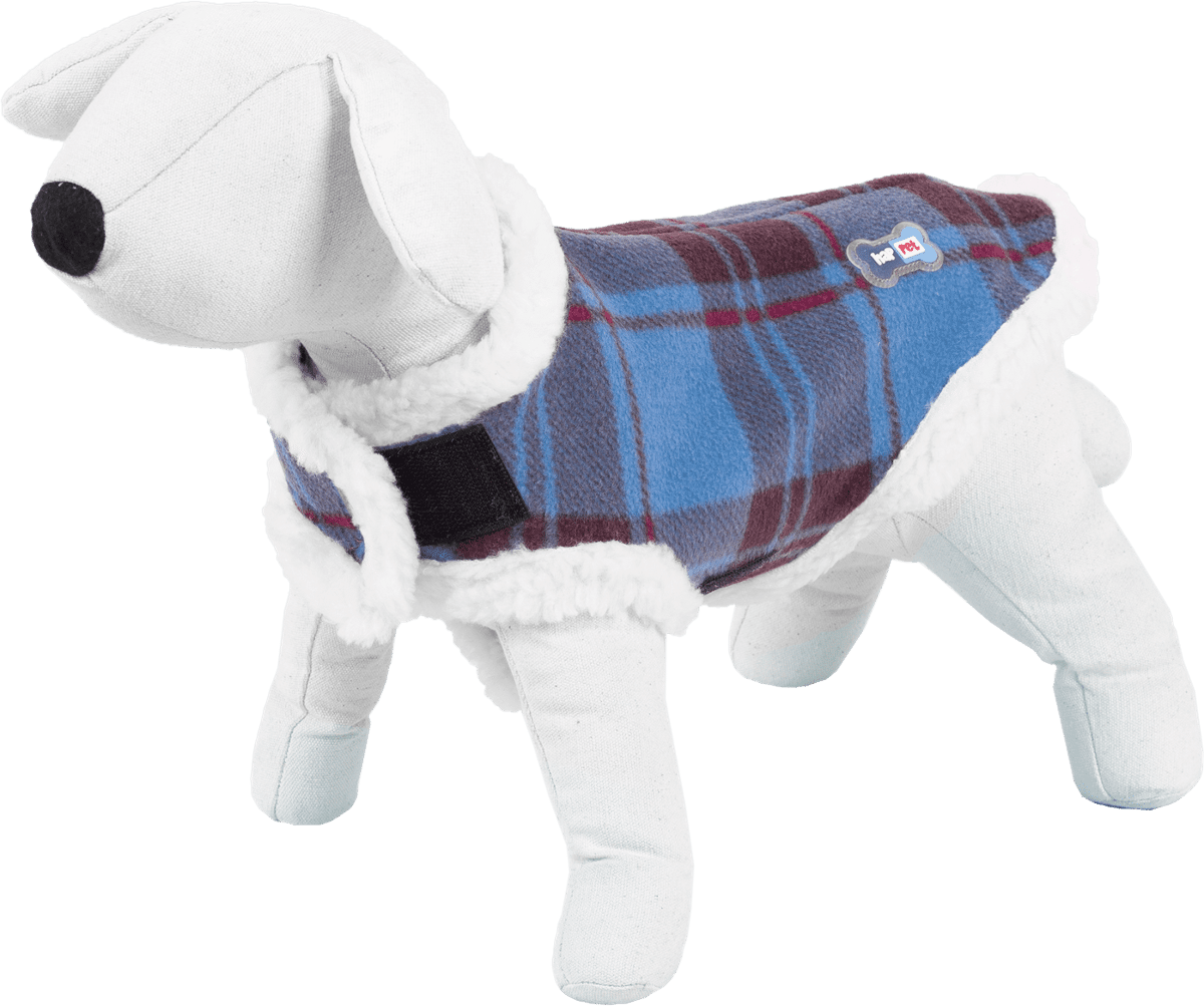 Polar Fleece Dog Coat - Happet 305A - Blue M - 45cm