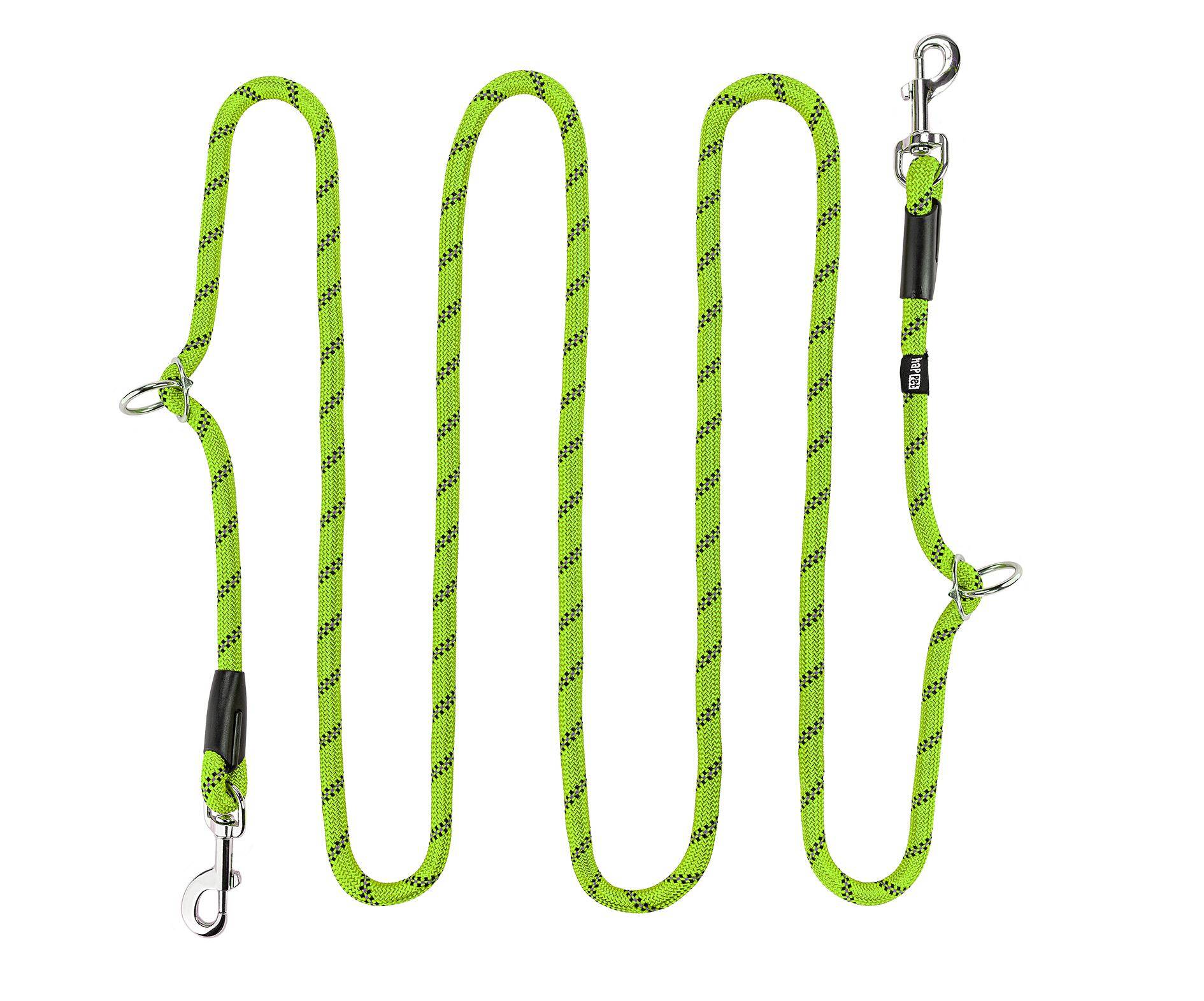 Adjustable Rope Leash S Lime 3m/0,8cm