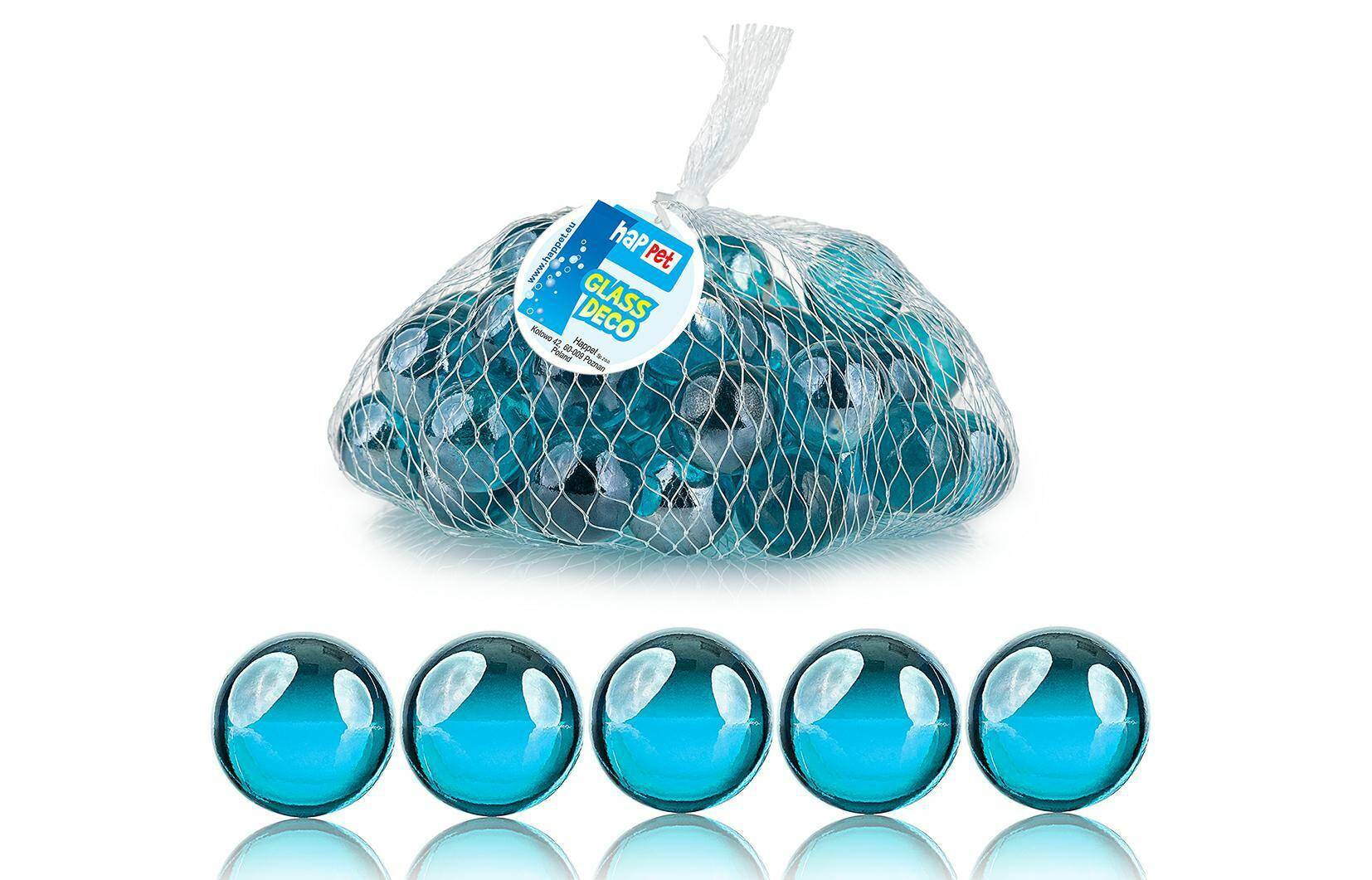 Glass ornaments balls sea blue