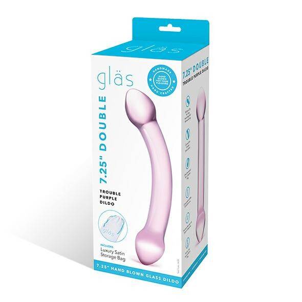 Glas - Double Trouble Glass Dildo Pink