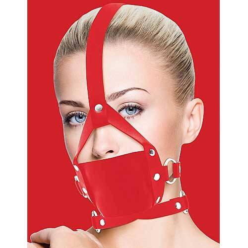 OUCH! LEATHER MOUTH GAG RED