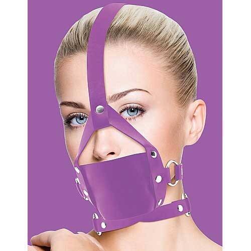 OUCH! LEATHER MOUTH GAG PURPLE