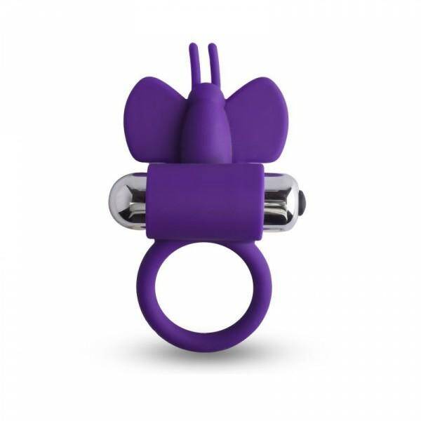 T4L Ring Vibr.Butterfly Purple