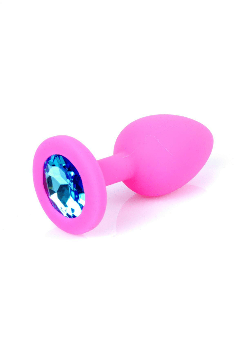 Pink Silikon Plug Blue Diamond M 8cm
