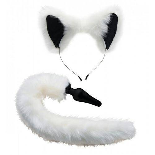 Tailz - White Fox Tail and Ears Set