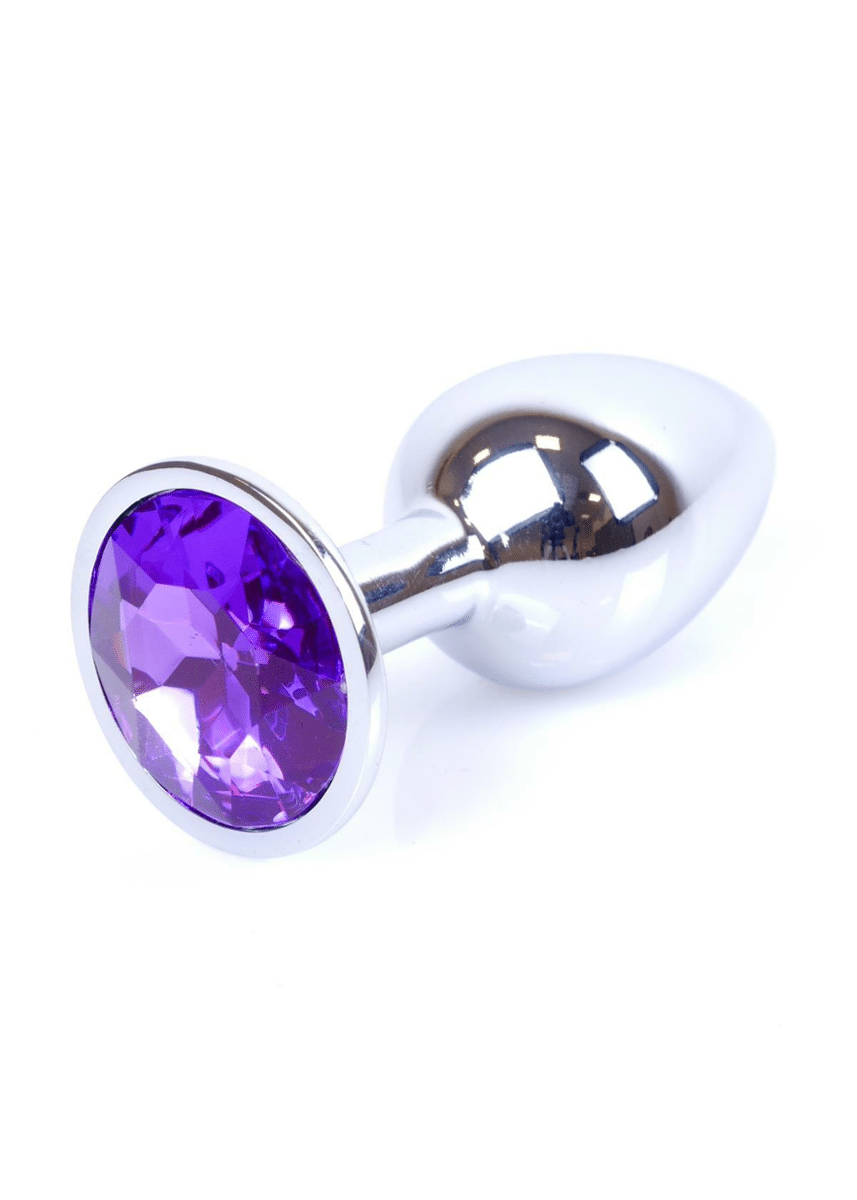 Silver Plug With Purple Diamond S 7cm