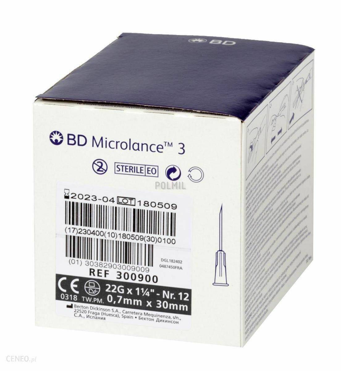 Igły BD Microlance 0,7mm x 30mm 100 szt.