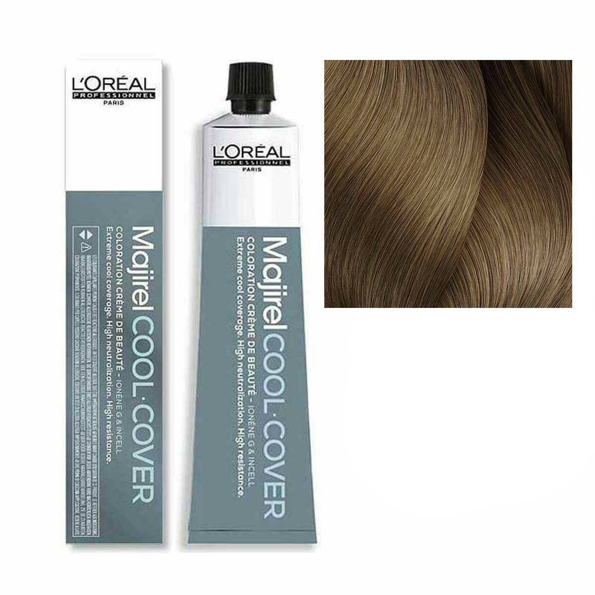 Loreal Majirel Cool Cover Farba do włosów - 8 Jasny blond, chłodne odcienie 50ml