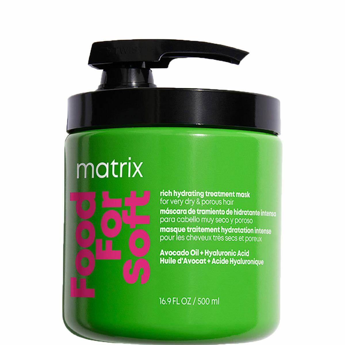 Matrix Food For Soft Maska intensywnie nawilżająca do wszystkich rodzajów suchych włosów 500ml