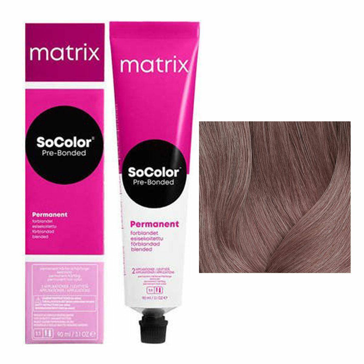 Matrix SoColor Pre-Bonded Farba do włosów - 8AV Jasny blond popielato - fioletowy, trwała koloryzacja 90ml