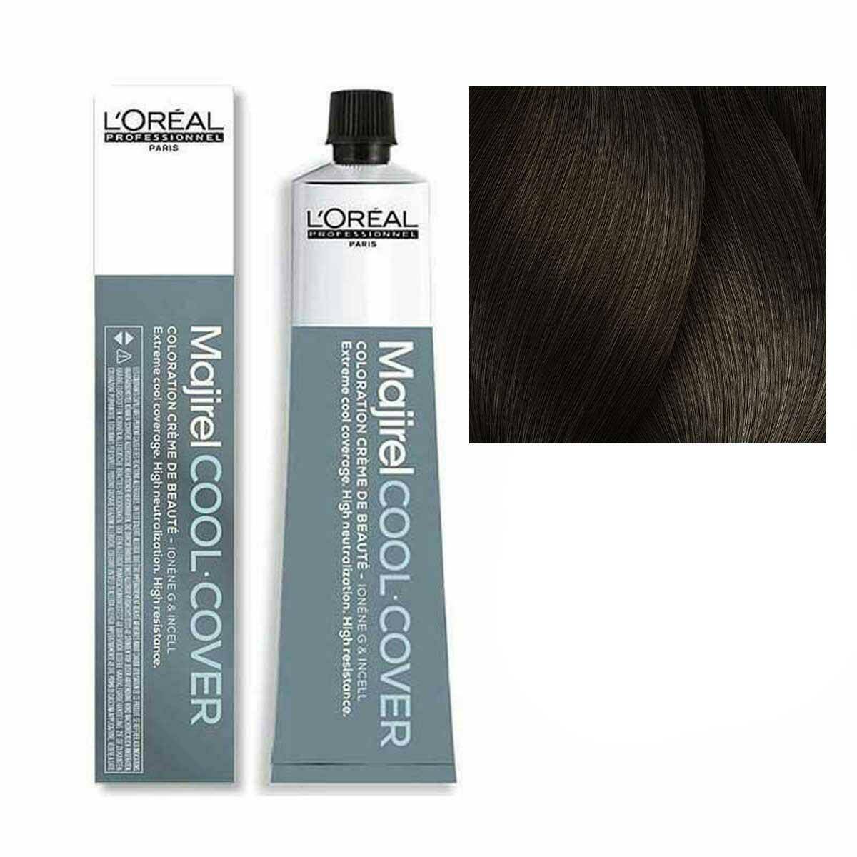 Loreal Majirel Cool Cover Farba do włosów - 6.17 Ciemny blond popielato-metaliczny, chłodne odcienie 50ml