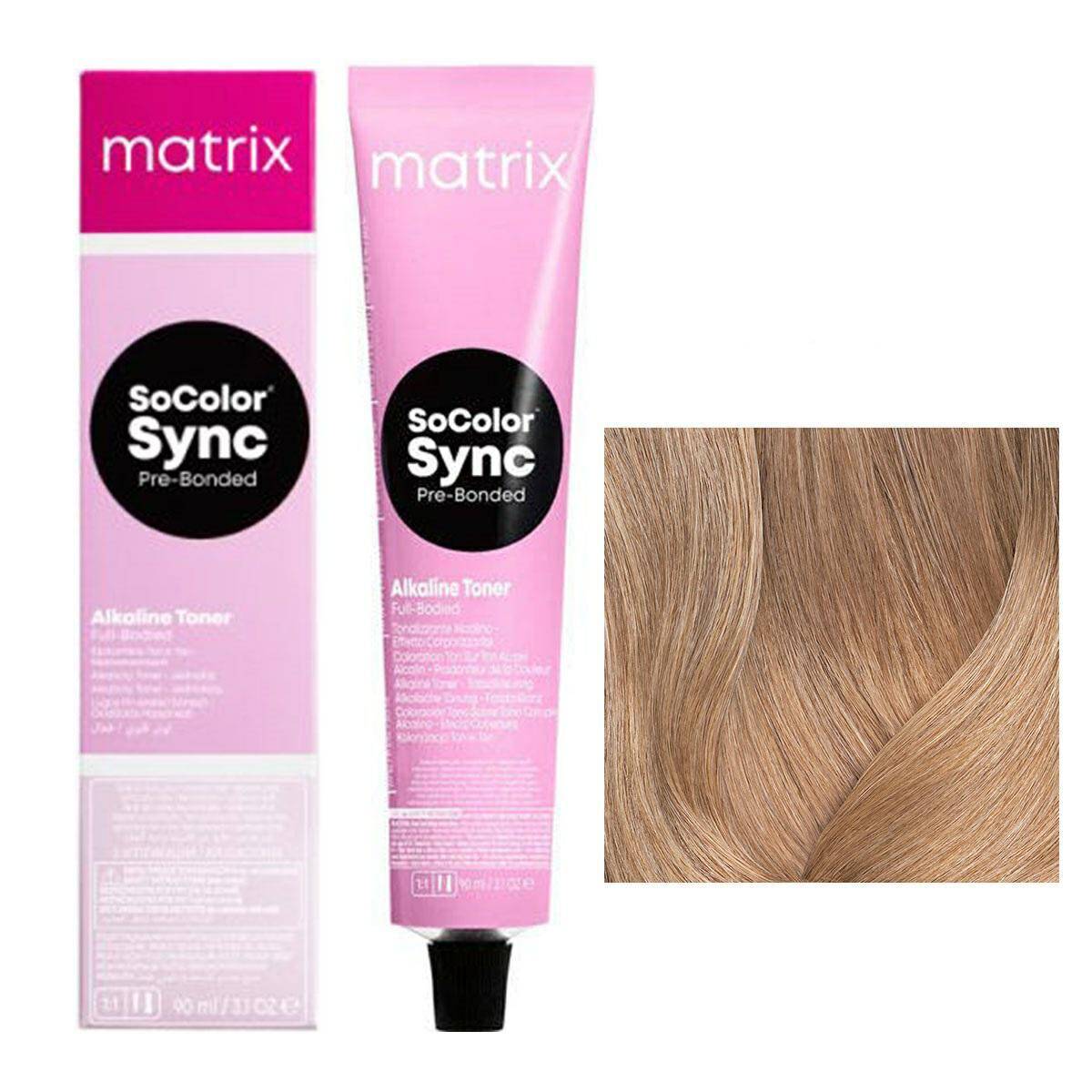 Matrix SoColor Sync Pre-Bonded Farba do włosów - 10M Extra jasny blond mokka, półtrwała koloryzacja ton w ton 90ml