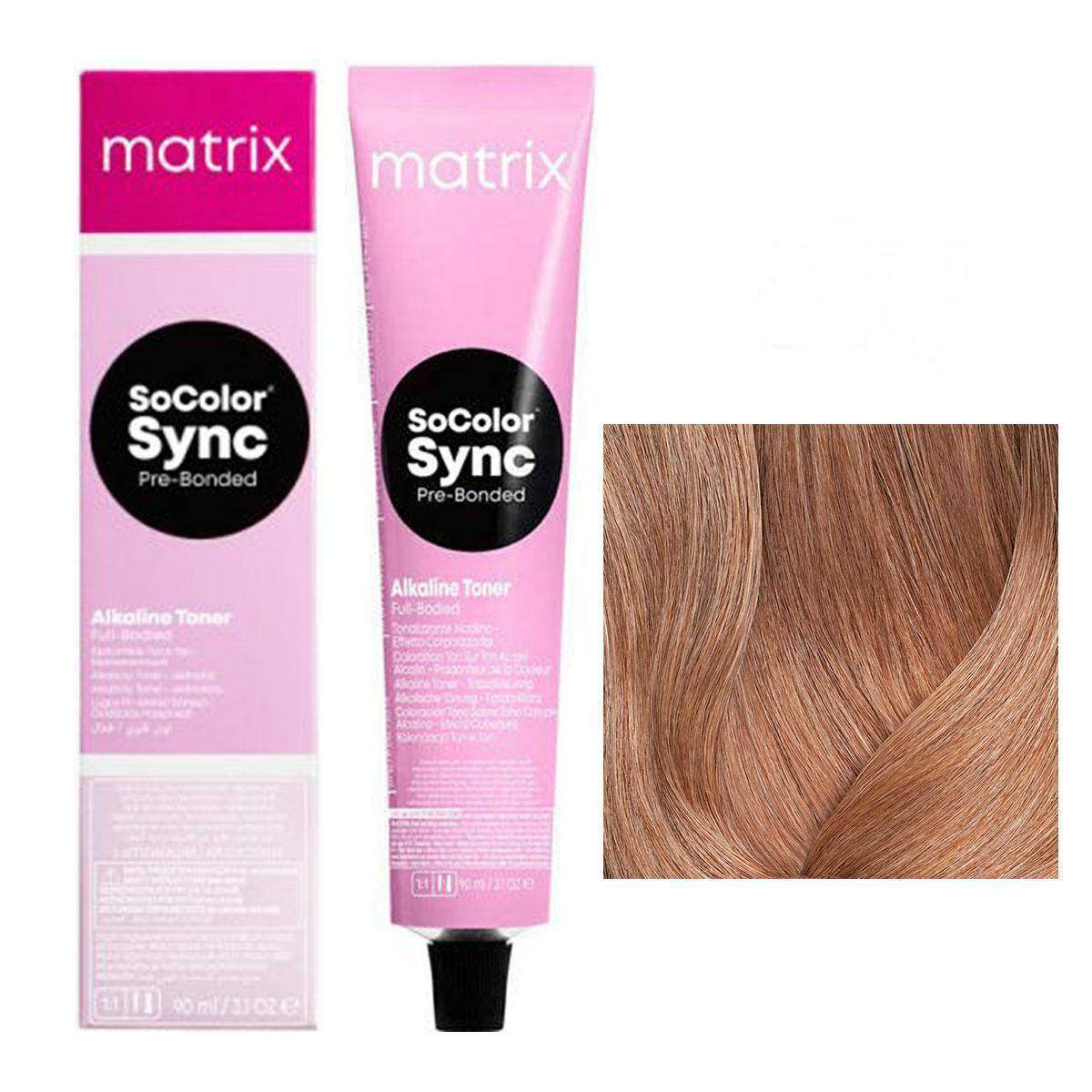 Matrix SoColor Sync Pre-Bonded Farba do włosów - 8M Jasny blond mokka - miedziany, półtrwała koloryzacja ton w ton 90ml