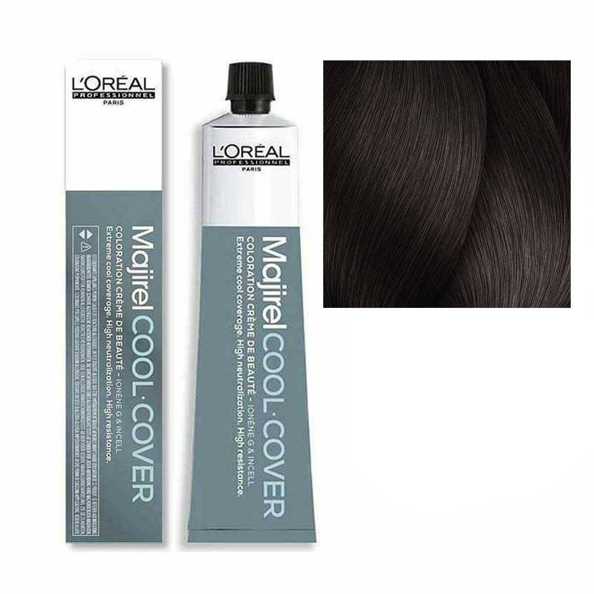 Loreal Majirel Cool Cover Farba do włosów - 5.18 Jasny brąz popielaty - mokka, chłodne odcienie 50ml
