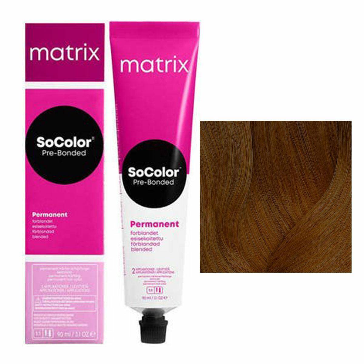 Matrix SoColor Pre-Bonded Farba do włosów - 7NW Naturalny ciepły średni blond, trwała koloryzacja 90ml