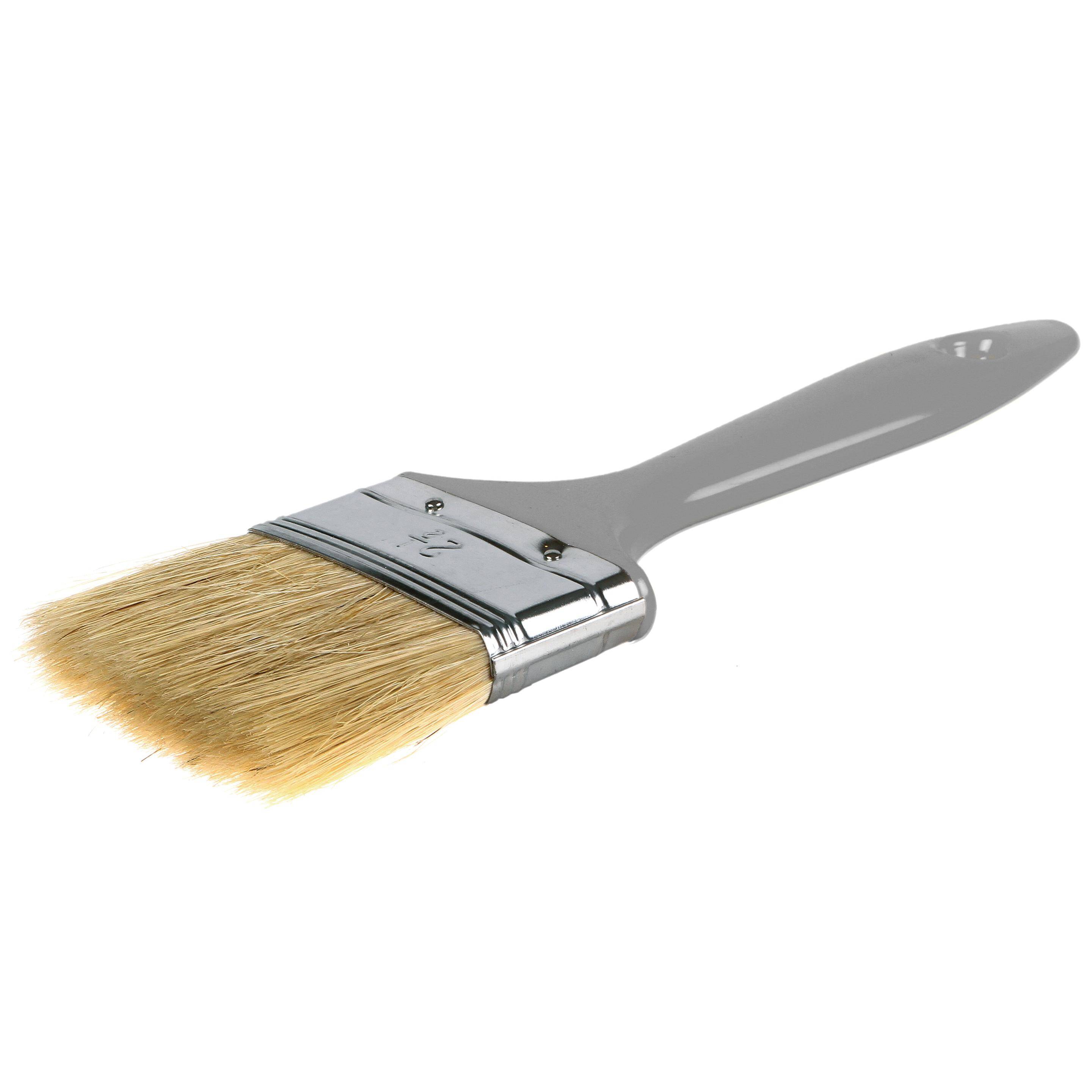 Paint brush, natural bristle, plastic handle 76 mm