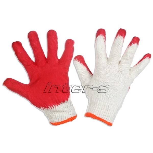 Cotton gloves latex covered