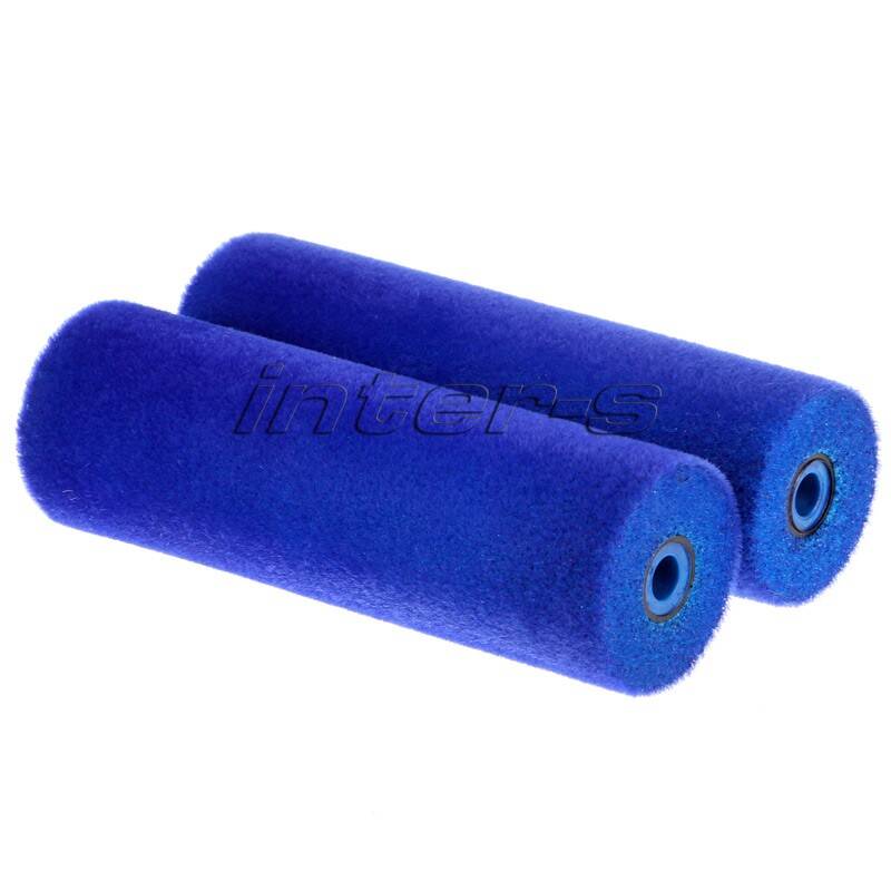 Blue flock roller refill 10 cm