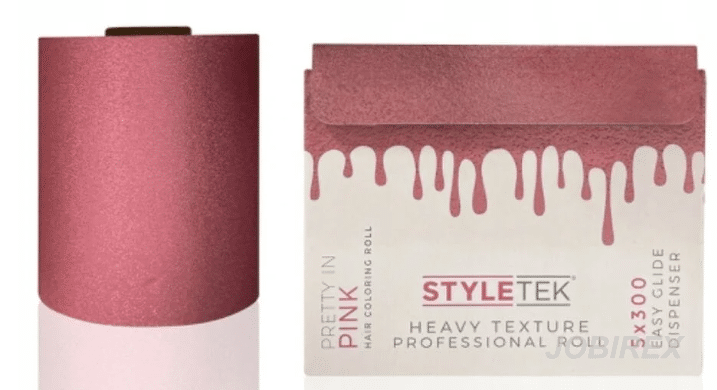 Styletek Folia Ryflowana Rolka Do Koloryzacji Pink/Różowa 5x300