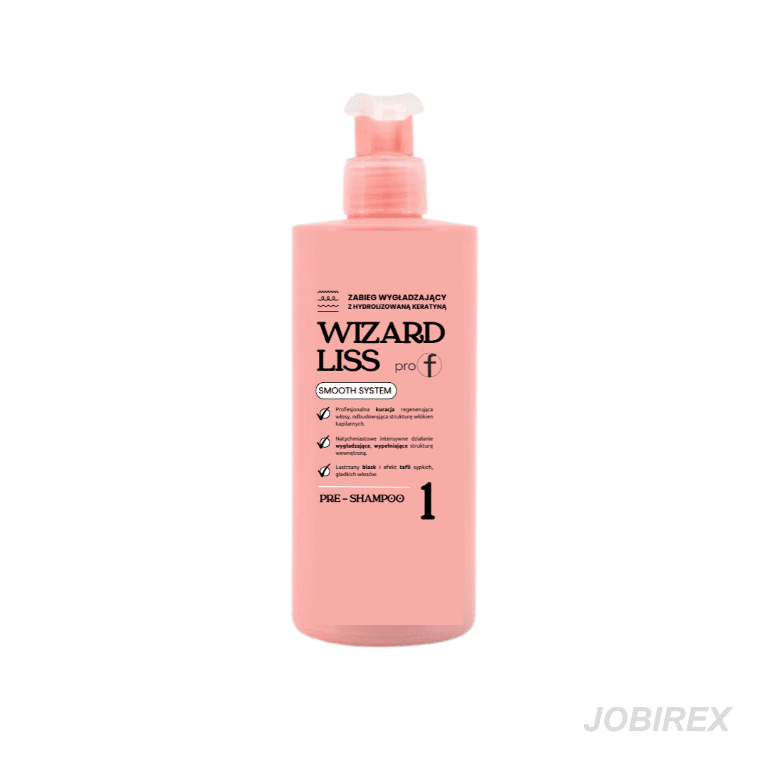 Wizard Liss Smooth System, Step 1 Pre-Shampoo. Głęboko Oczyszczający Szampon do Zabiegów, 6.0-pH, 450ml