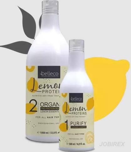 Belleco Zestaw Lemon Protein 1L + Szampon Oczyszczający 500ml