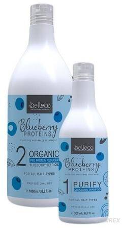 Belleco Zestaw Blueberry Protein 1L + Szampon Oczyszczający 500ml