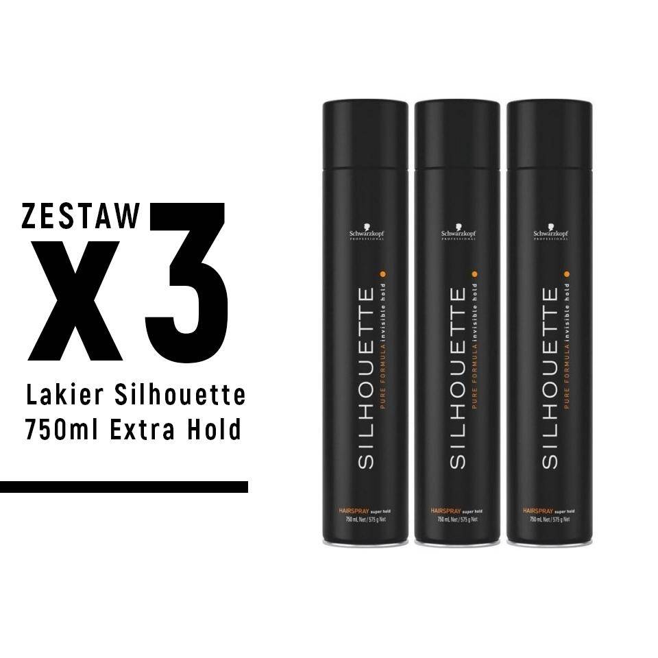 Lakier Silhuette 750ml Extra Hold x 3szt