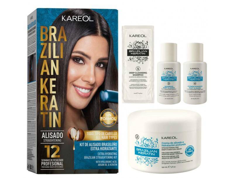 KAREOL Brazilian Keratin ZESTAW Nawilżający do keratynowego prostowania włosów.