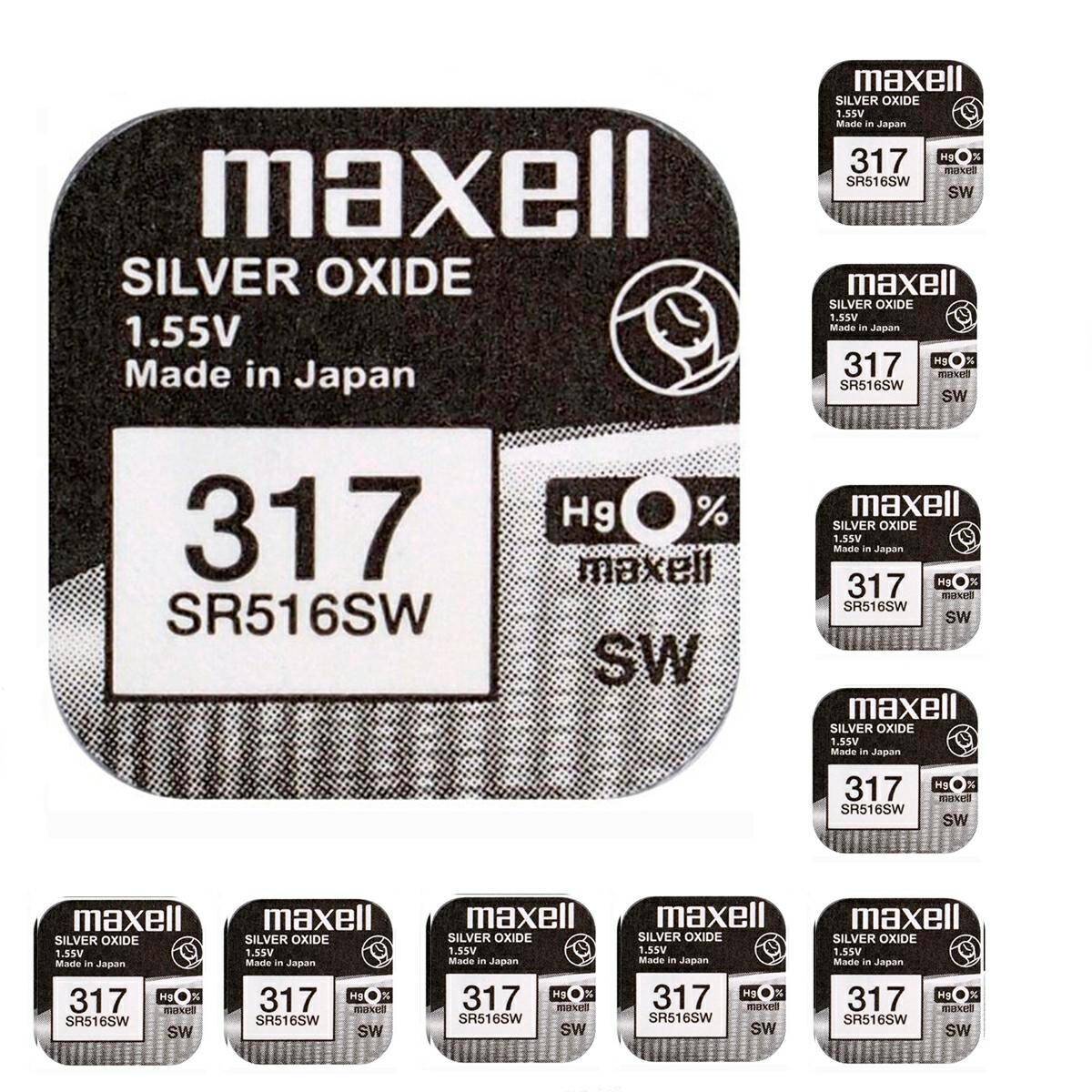 Battery Maxell 317 SR516SW 1,55V 10 pcs