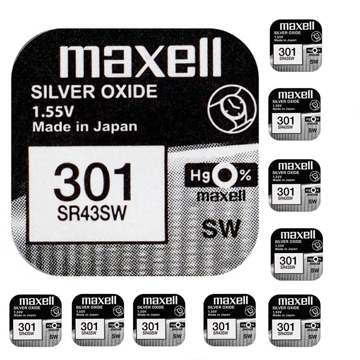 Battery Maxell 301 SR43SW 1,55V 10 pcs