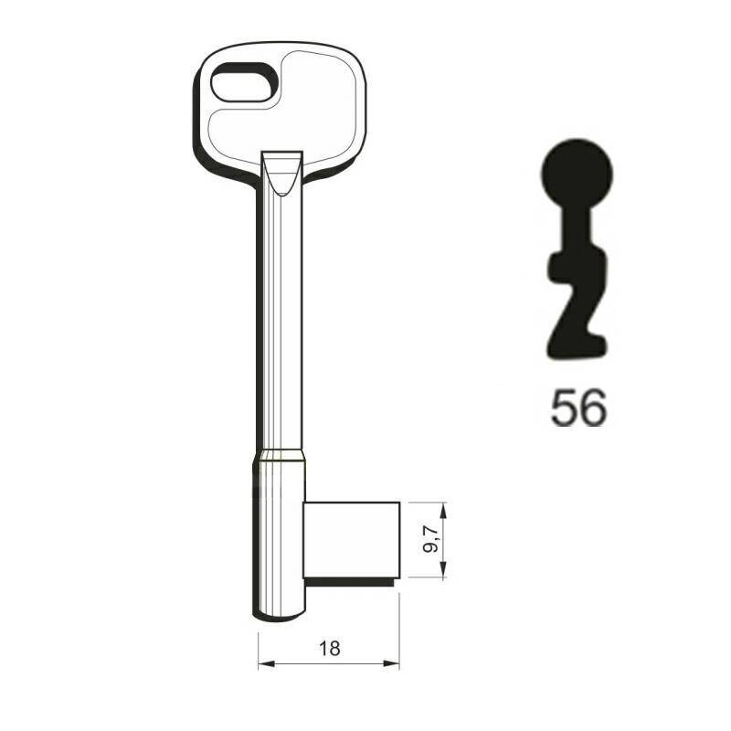 Klucz numerowany Częstochowa Typ N 56