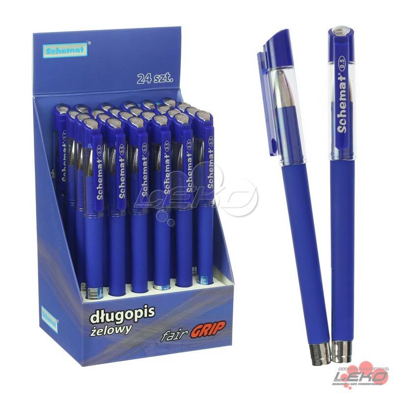 Długopis żelowy niebieski [24]
