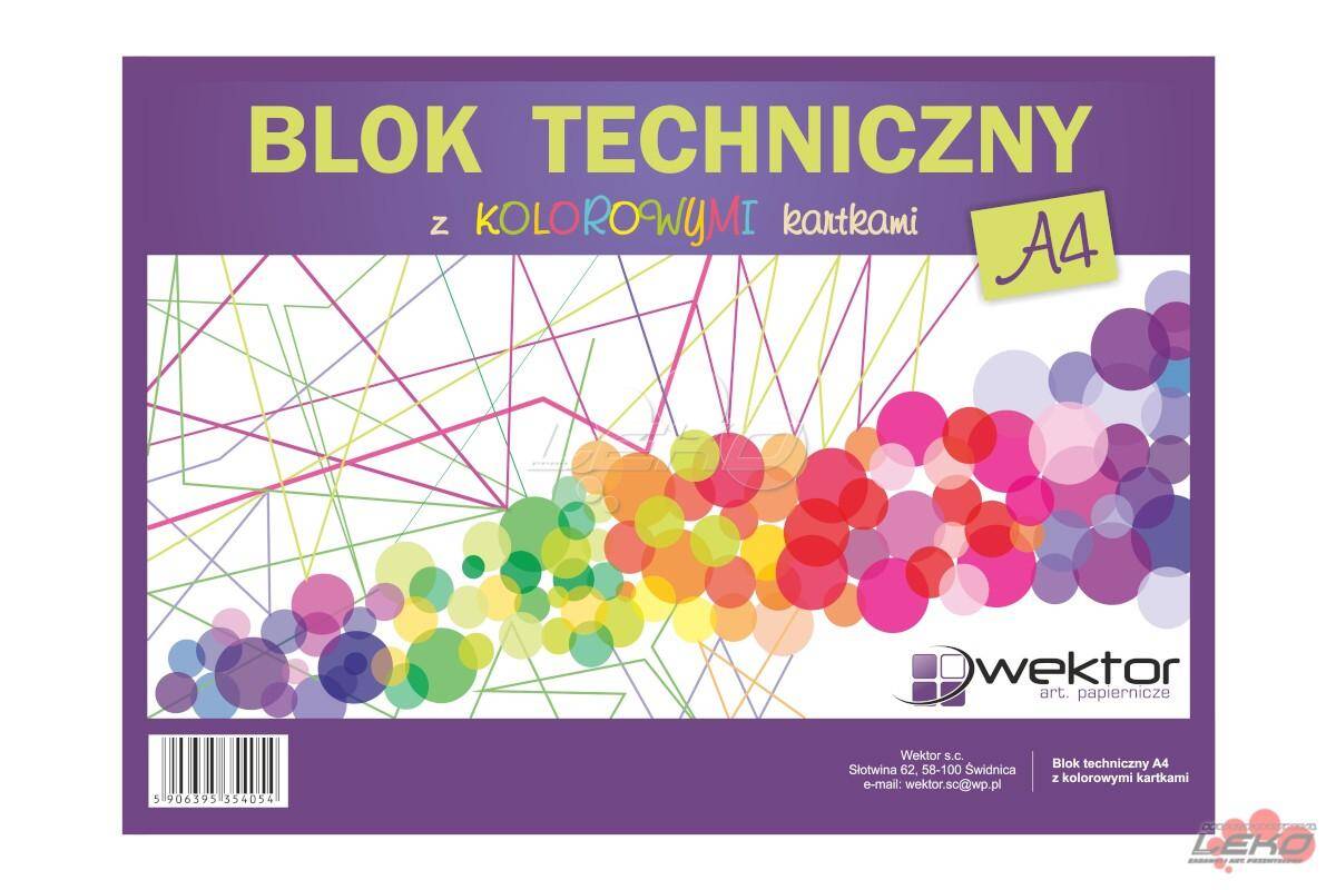 Blok techniczny A4 kolor Wektor [10]