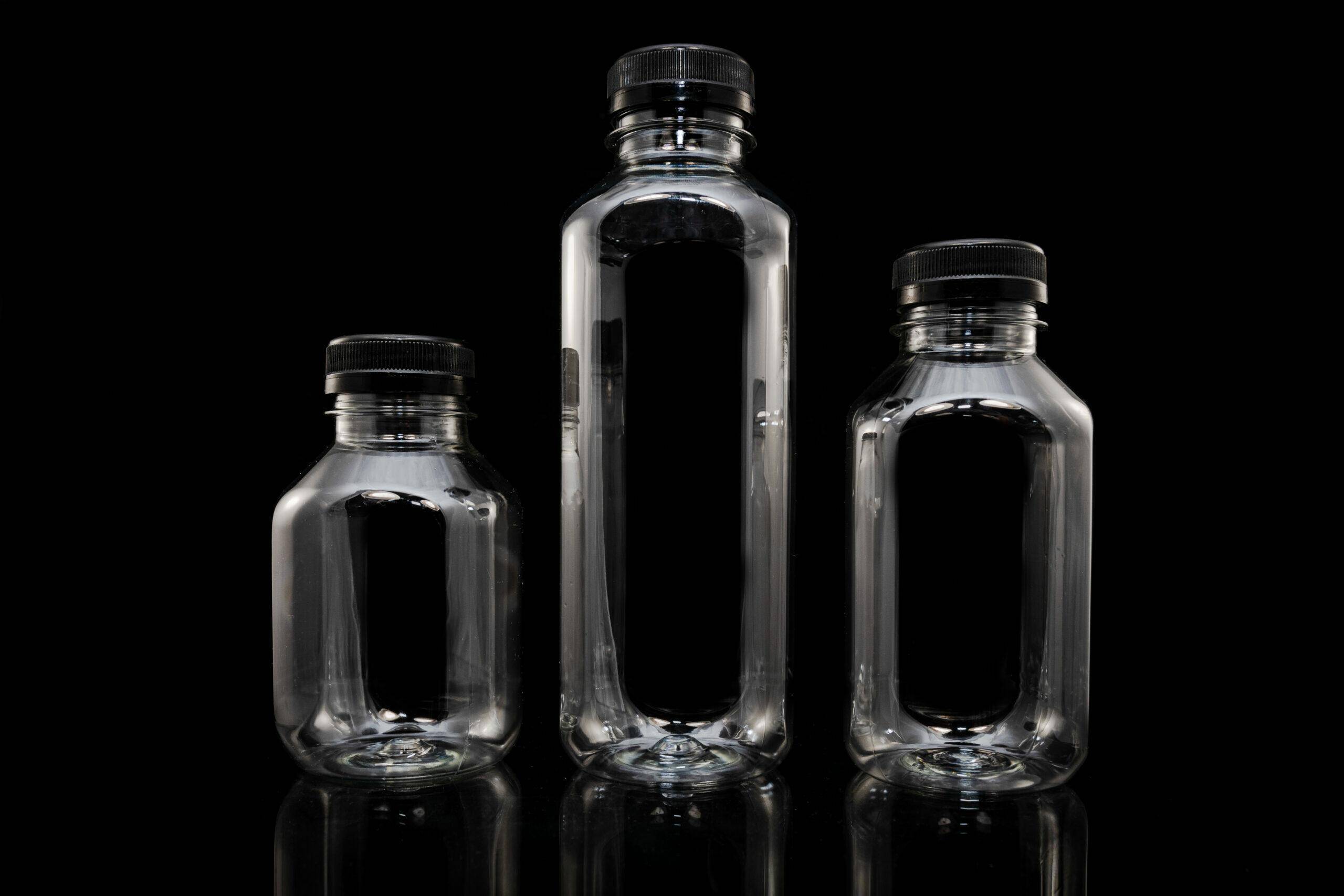 butelka PET 250ml kwadr+nakr czarna