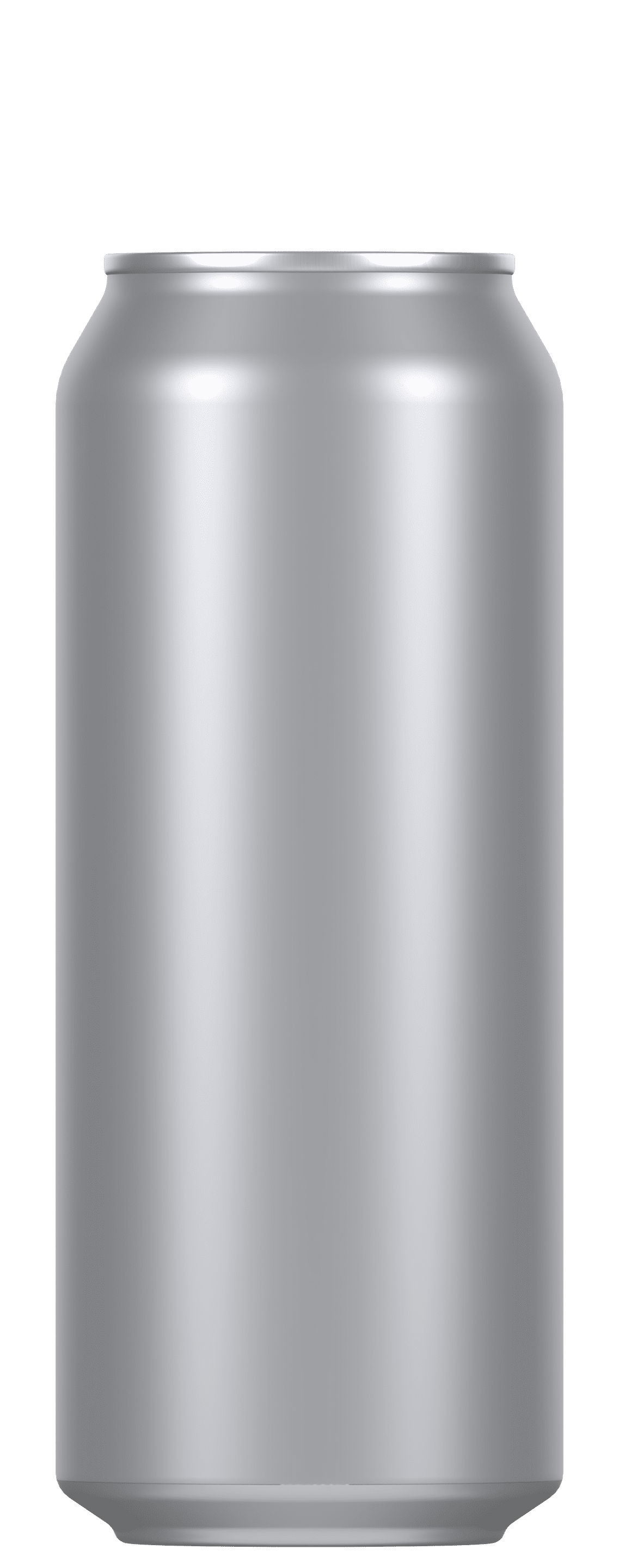 Aluminium-Bierdose 500 ml, ohne Deckel, Silber