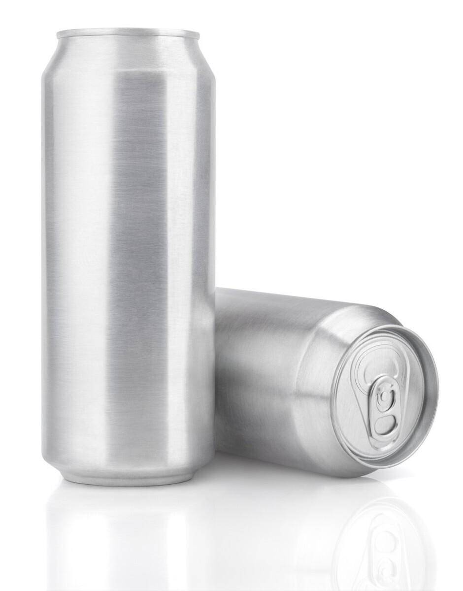 Aluminum can for canning beer 500 ml, silver