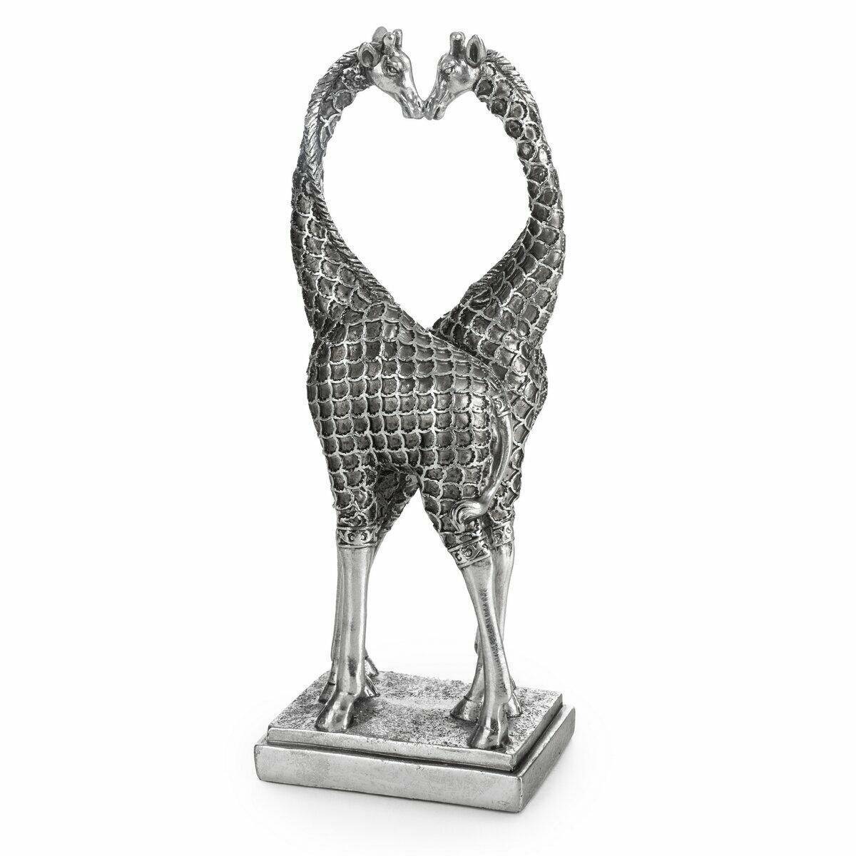 EVAN Figurka Żyrafy srebrne