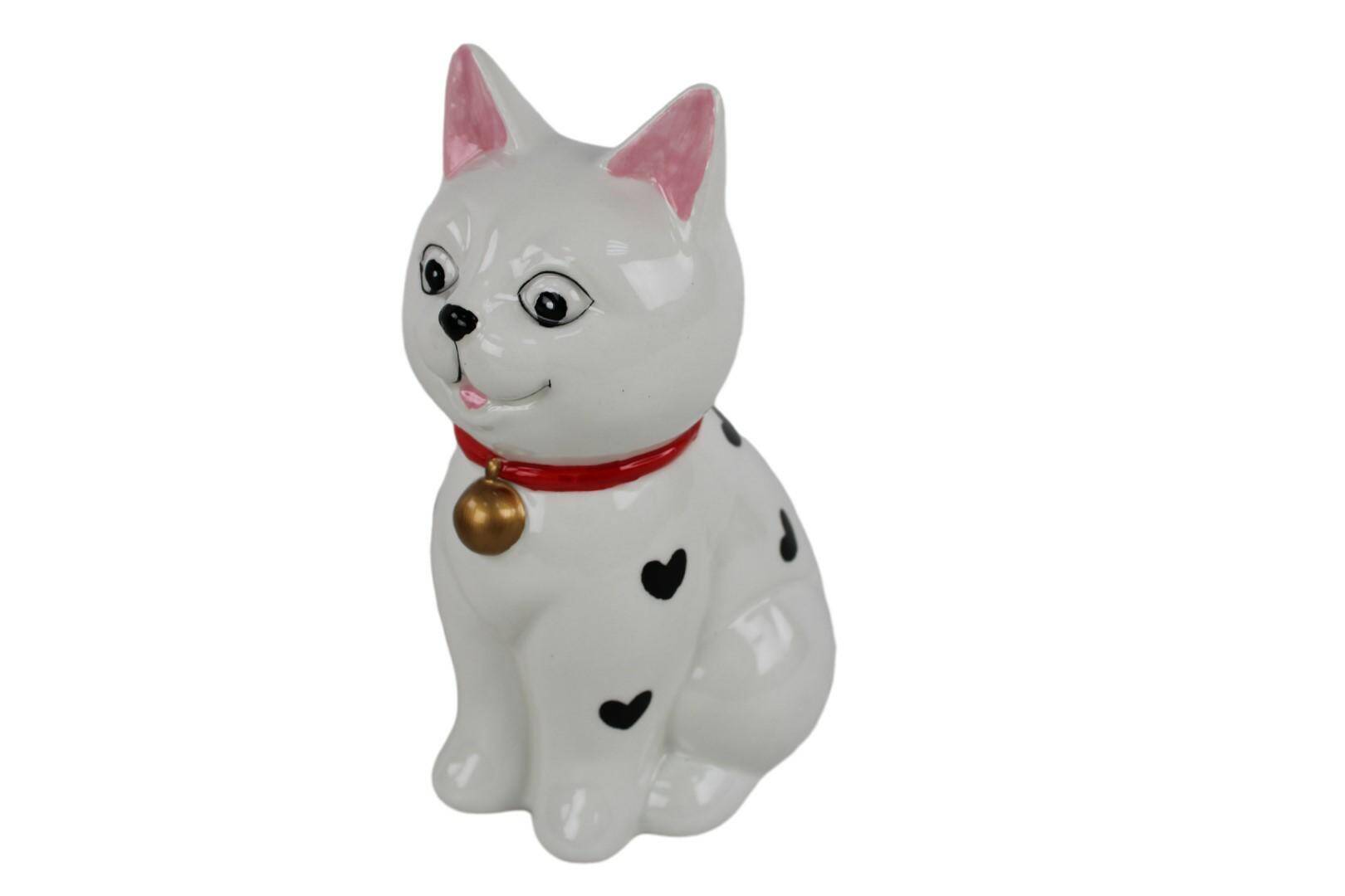 Skarbonka ceramiczna kot biały HK223046