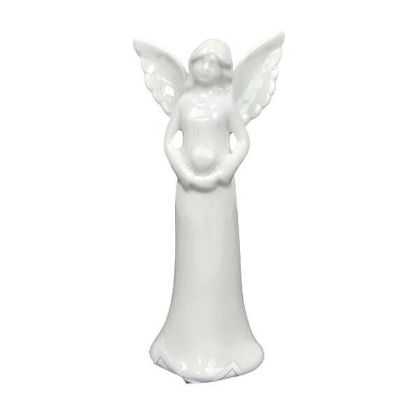 Anioł ceramiczny biały