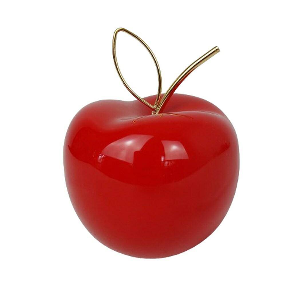 Jabłko ceramiczne czerwone z ogonkiem