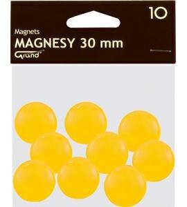 Magnesy do tablic 30mm Grand (10) żółte
