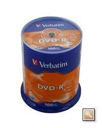 Dysk DVD-R VERBATIM 4,7GB (100) cake