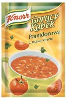 Knorr gorący kubek pomidorowa z makarone