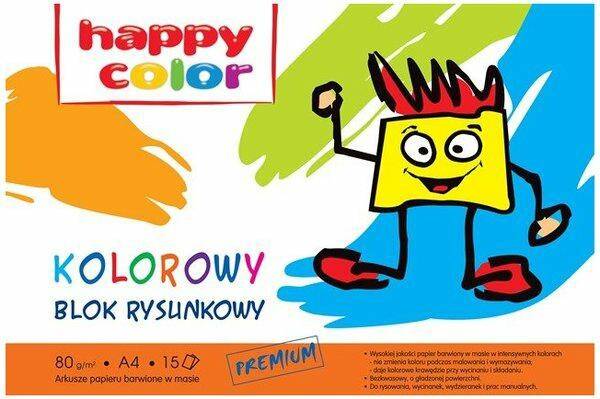 Blok rysunkowy kolor Happy Color A4